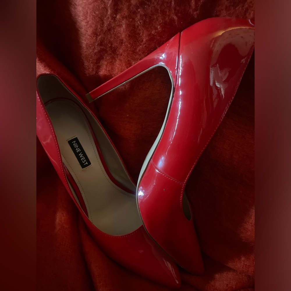 Beautiful 4” red heels from Nine West! Worn once!